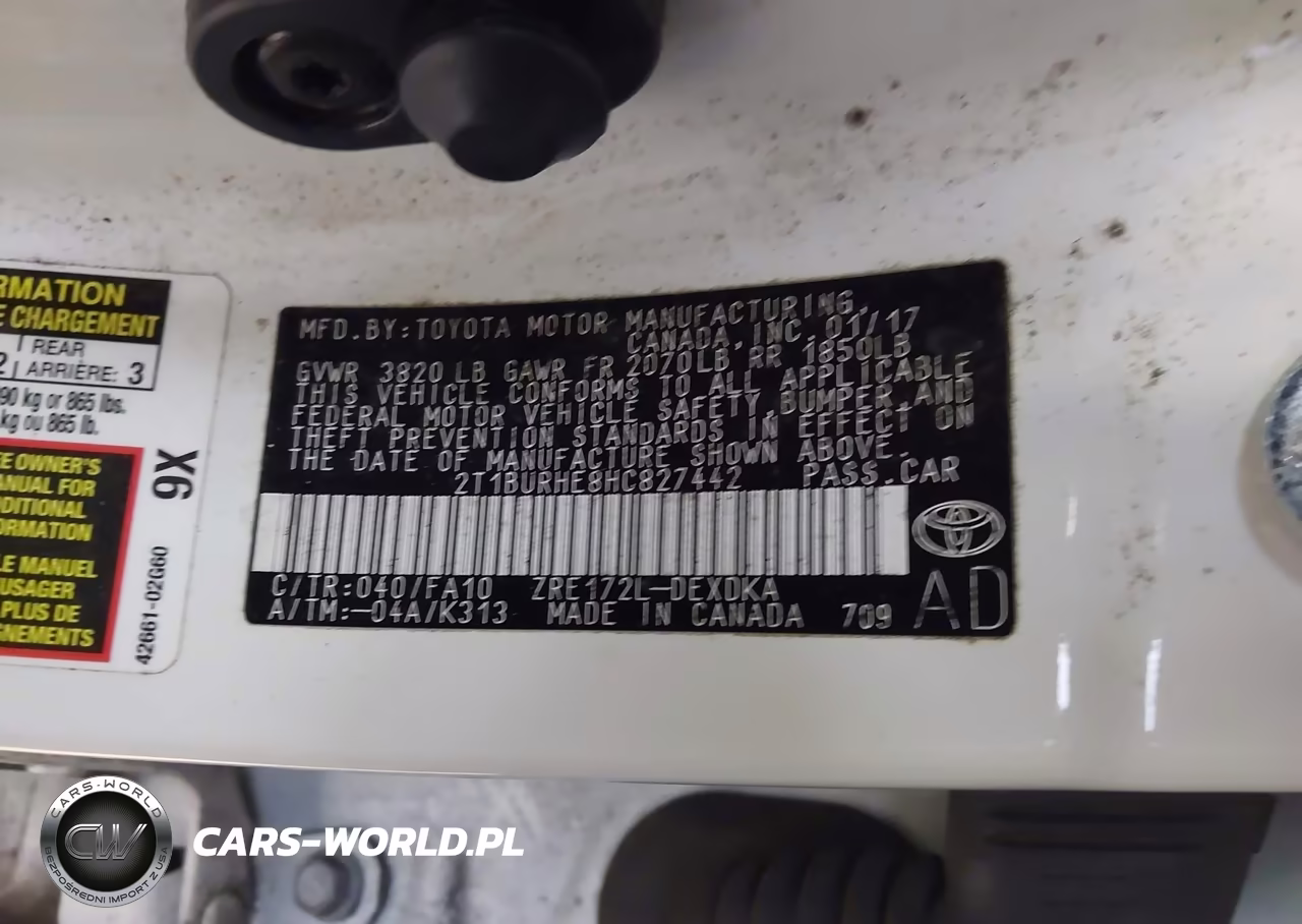 2017 Toyota Corolla L VIN:2T1BURHE8HC827442 - 9
