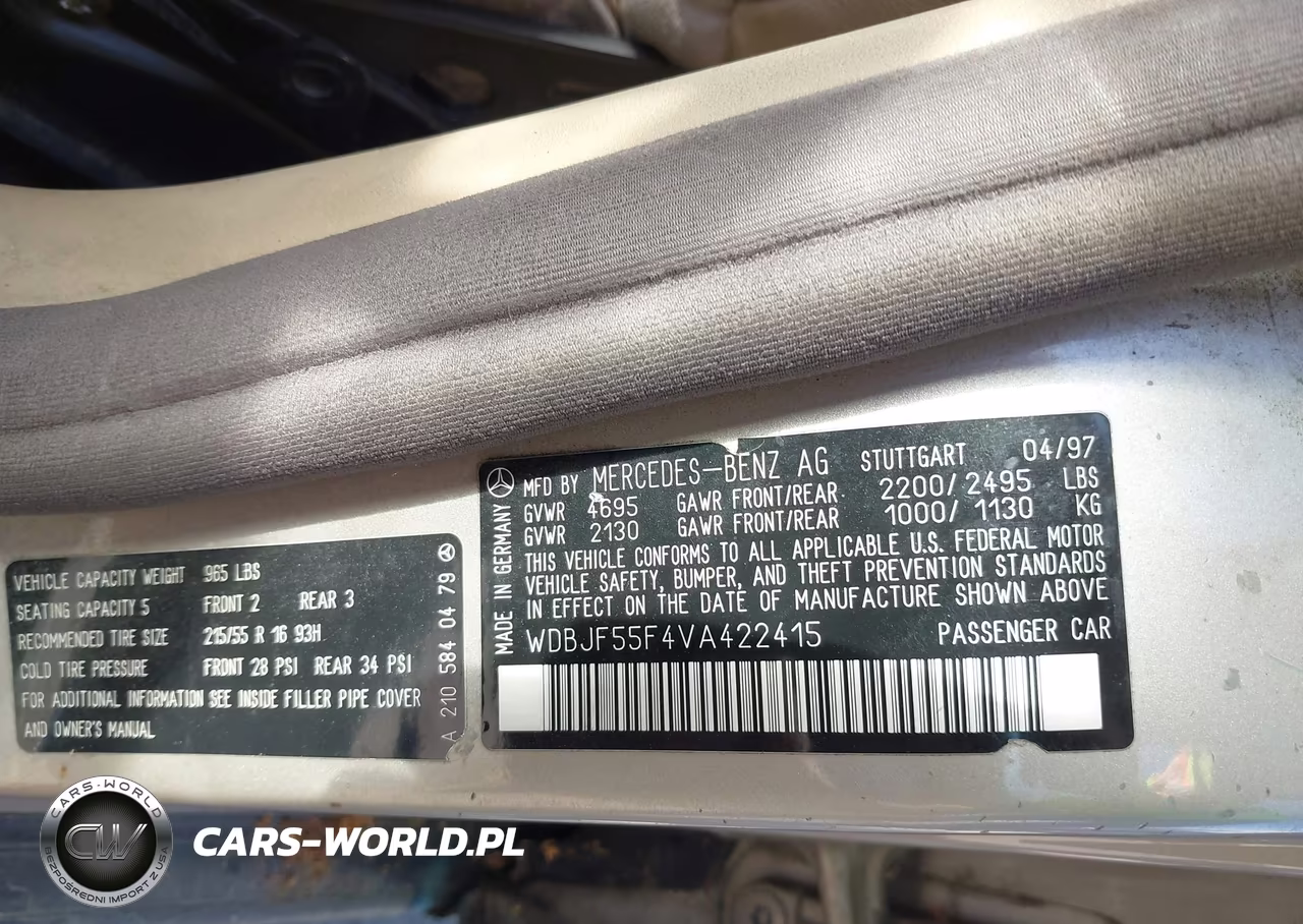 1997 Mercedes-Benz E 320 VIN:WDBJF55F4VA422415 - 9