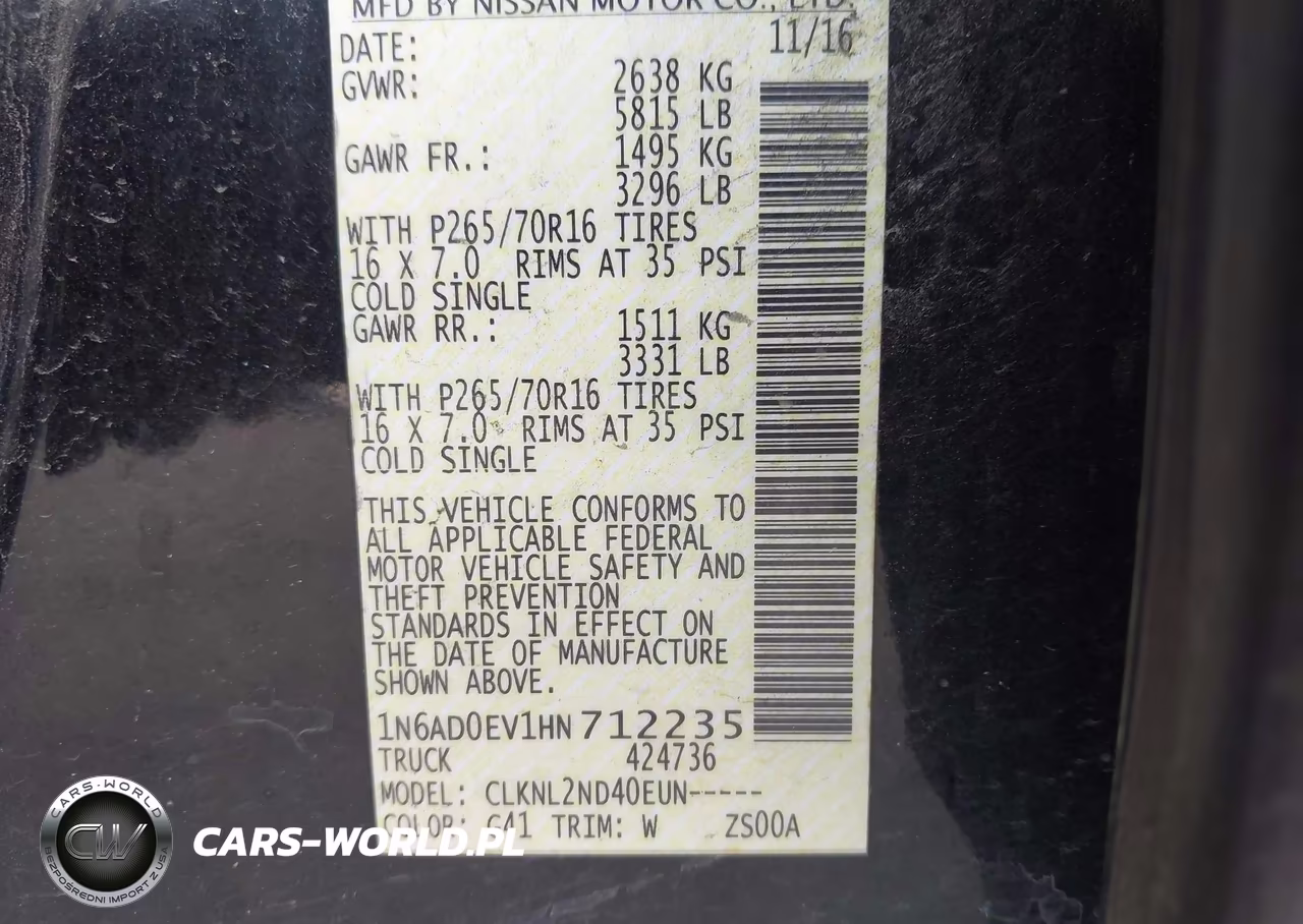 2017 Nissan Frontier Sv VIN:1N6AD0EV1HN712235 - 9