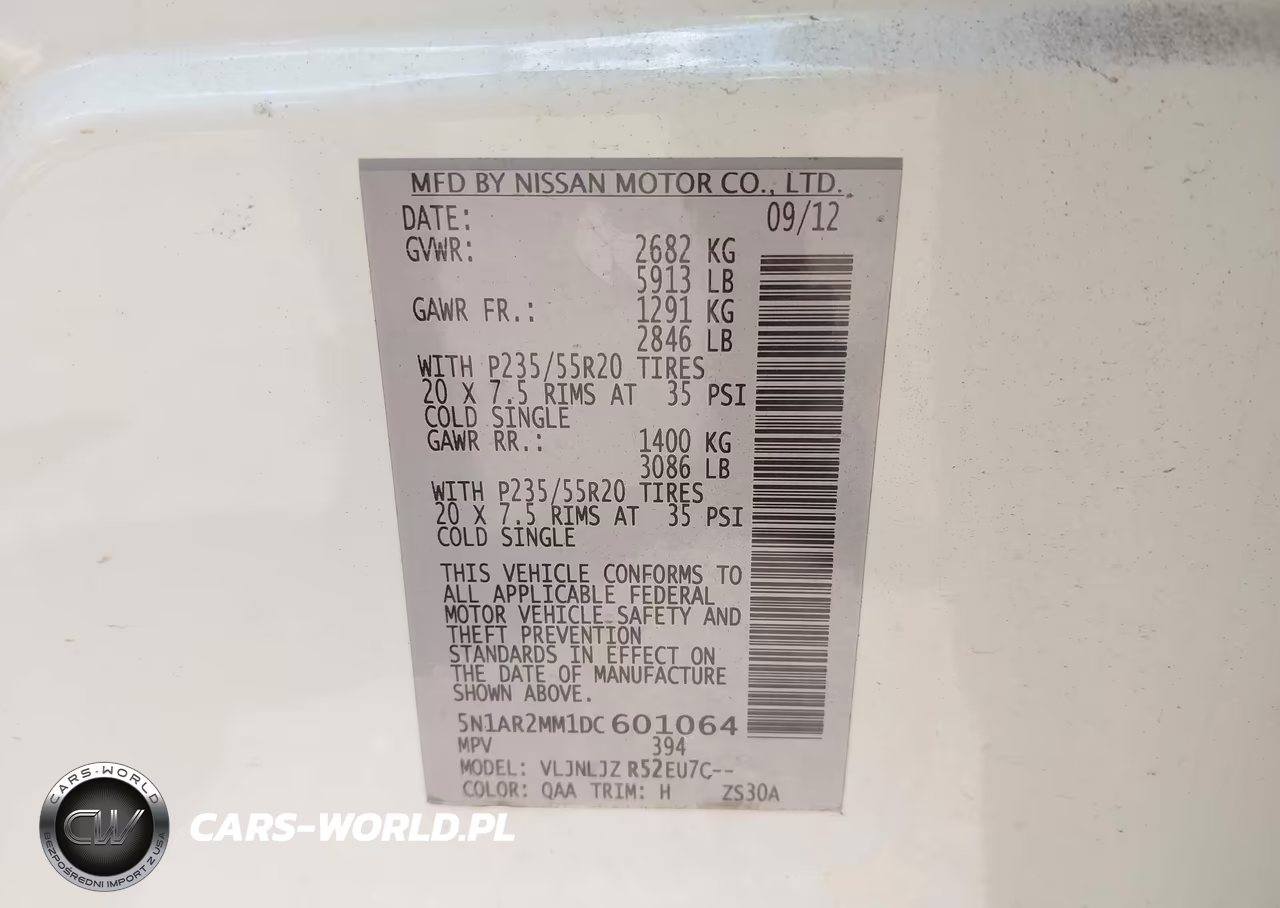 2013 Nissan Pathfinder Platinum VIN:5N1AR2MM1DC601064 - 9