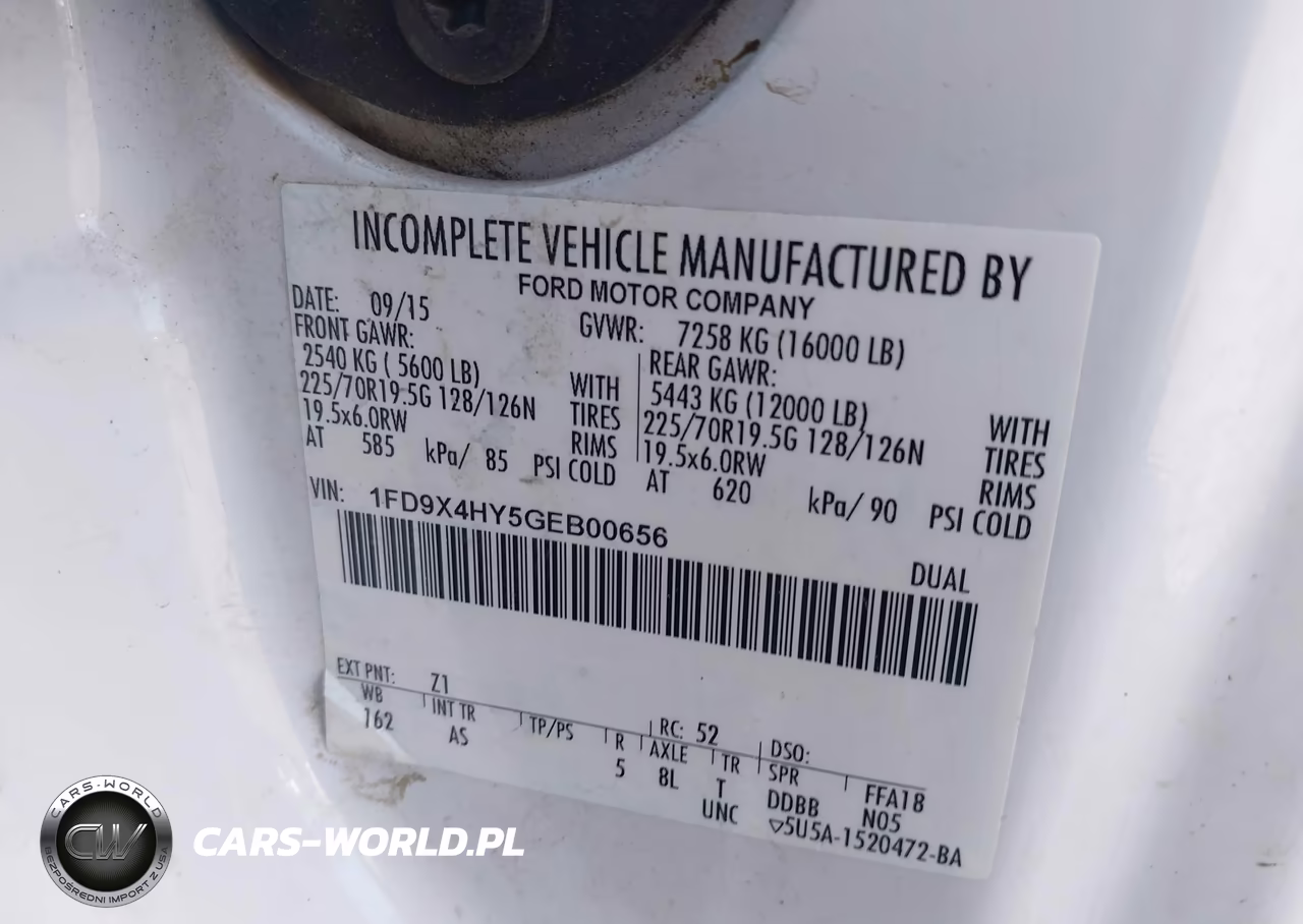 2016 Ford F-450 Chassis Xl VIN:1FD9X4HY5GEB00656 - 9