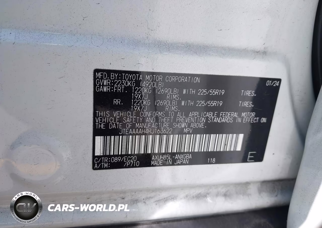2024 Toyota Venza Nightshade Edition VIN:JTEAAAAH4RJ163622 - 9