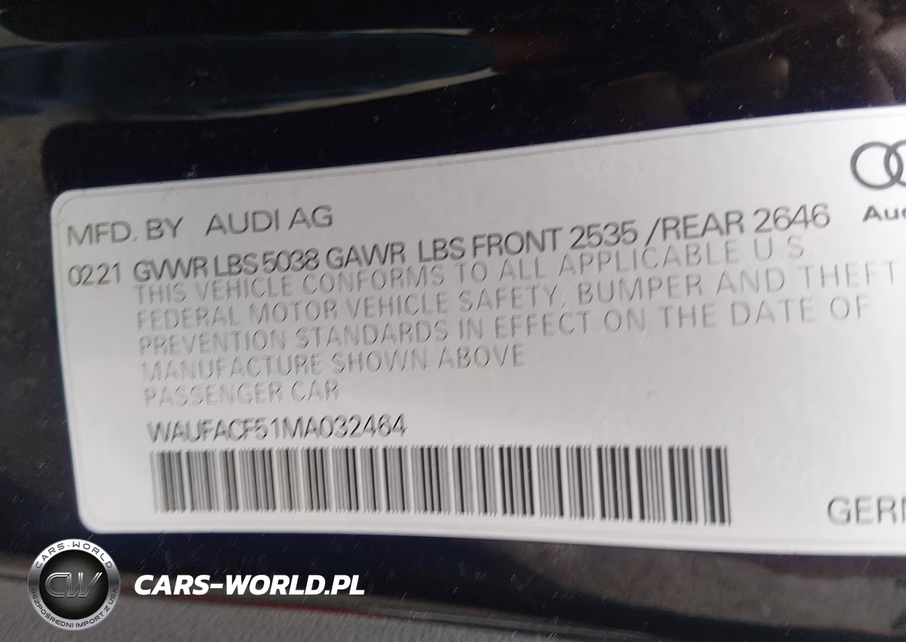 2021 Audi A5 Sportback Premium Plus 45 Tfsi Quattro S Tronic VIN:WAUFACF51MA032464 - 9
