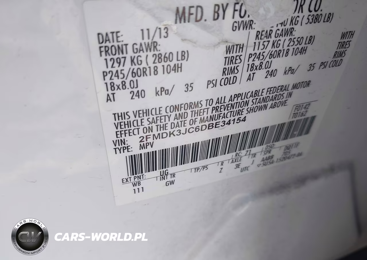 2013 Ford Edge Sel VIN:2FMDK3JC6DBE34154 - 9