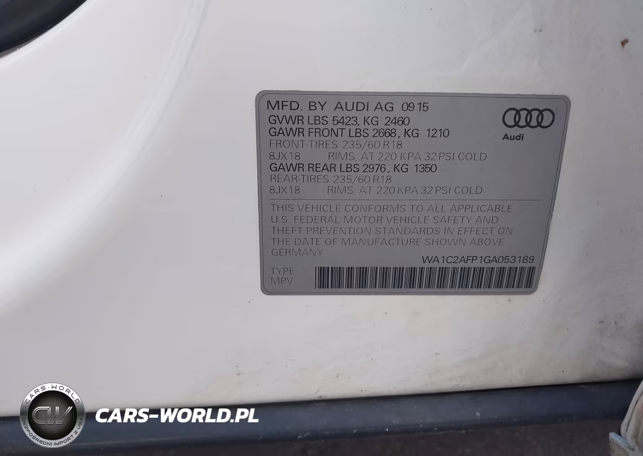 2016 Audi Q5 2.0T Premium VIN:WA1C2AFP1GA053189 - 9