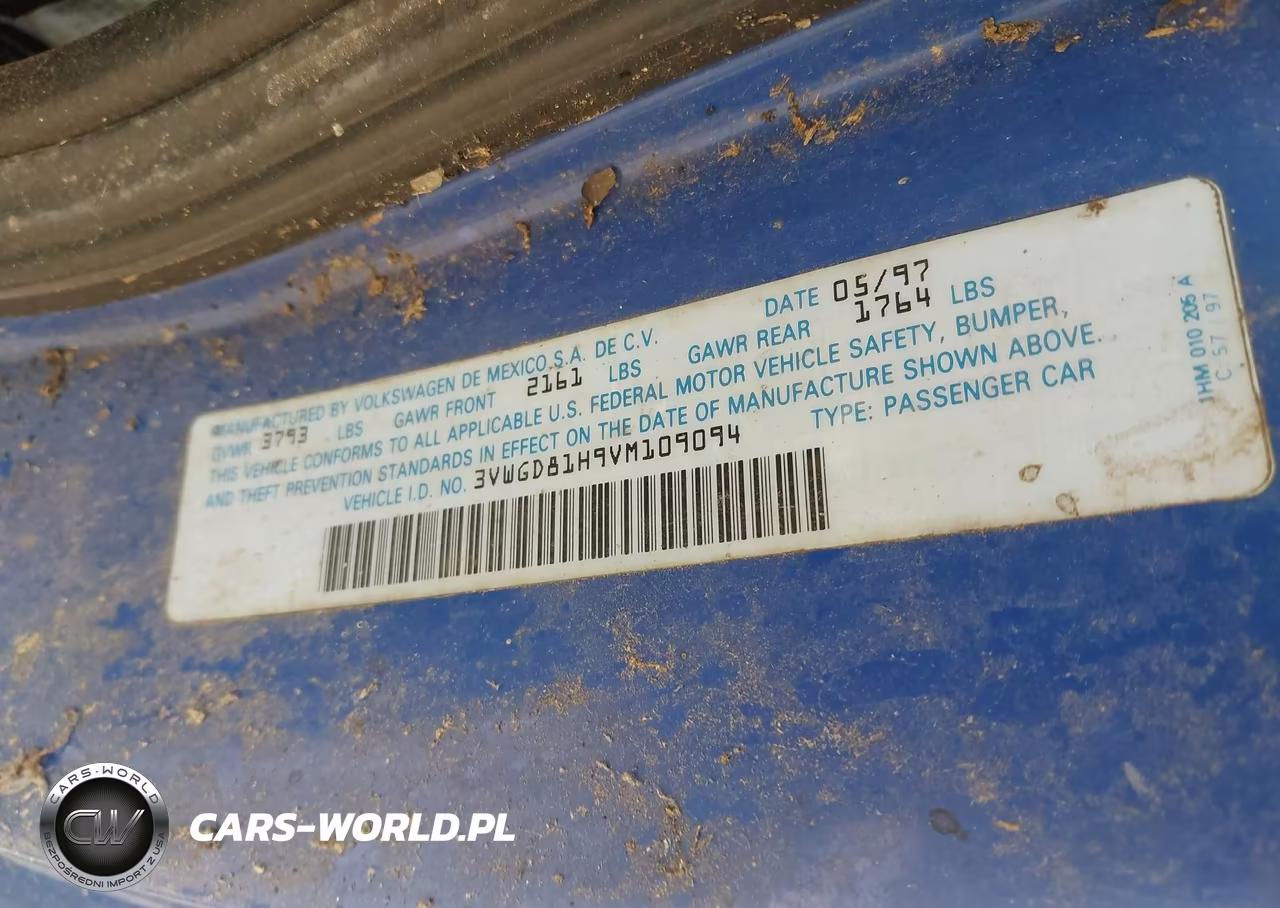 1997 Volkswagen Gti Vr6 VIN:3VWGD81H9VM109094 - 9