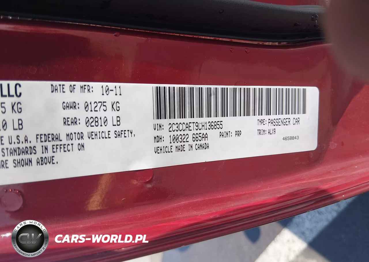 2012 Chrysler 300C VIN:2C3CCAET9CH136855 - 9