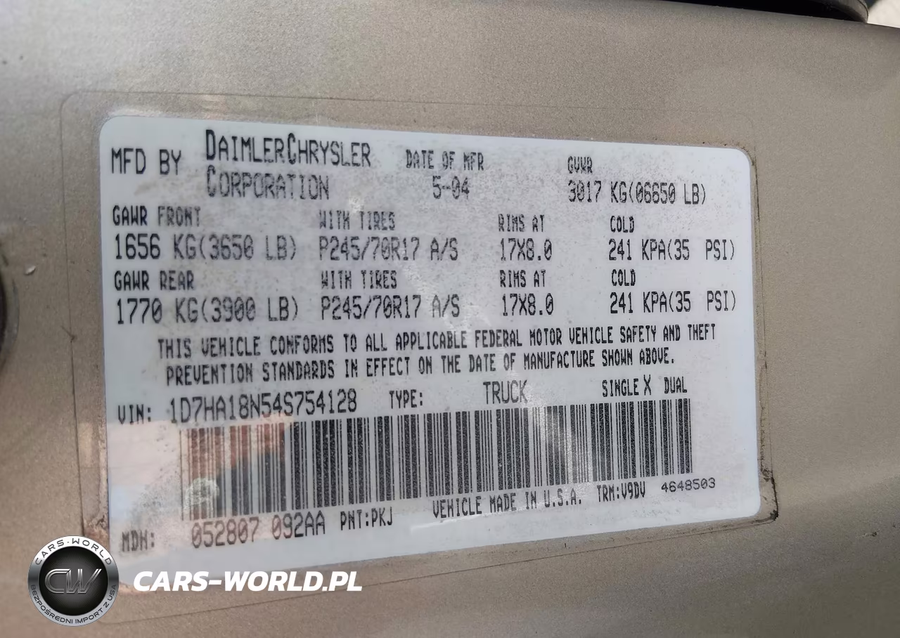 2004 Dodge Ram 1500 Slt-Laramie VIN:1D7HA18N54S754128 - 9