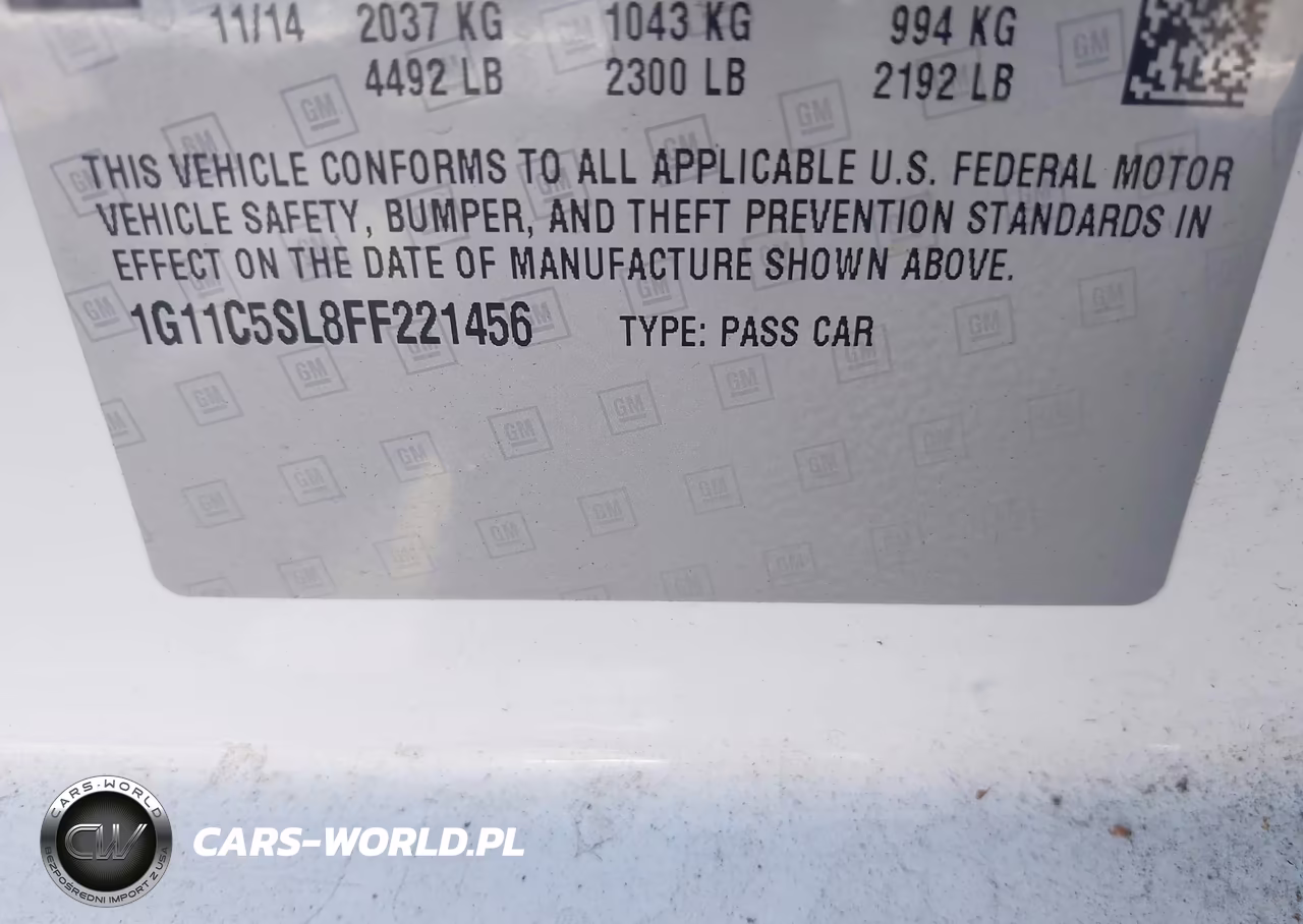 2015 Chevrolet Malibu 1Lt VIN:1G11C5SL8FF221456 - 9