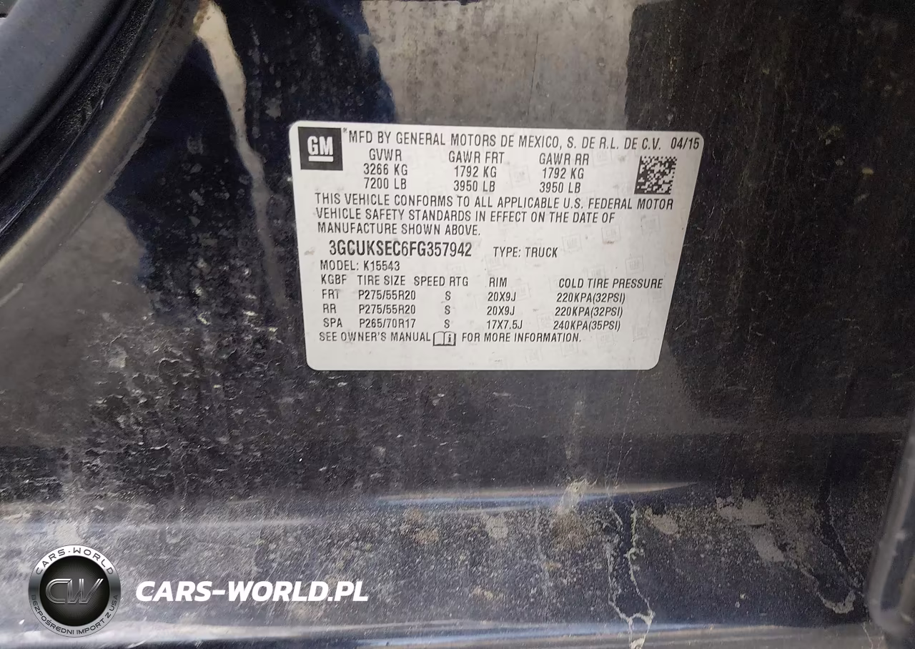 2015 Chevrolet Silverado 1500 Ltz VIN:3GCUKSEC6FG357942 - 9