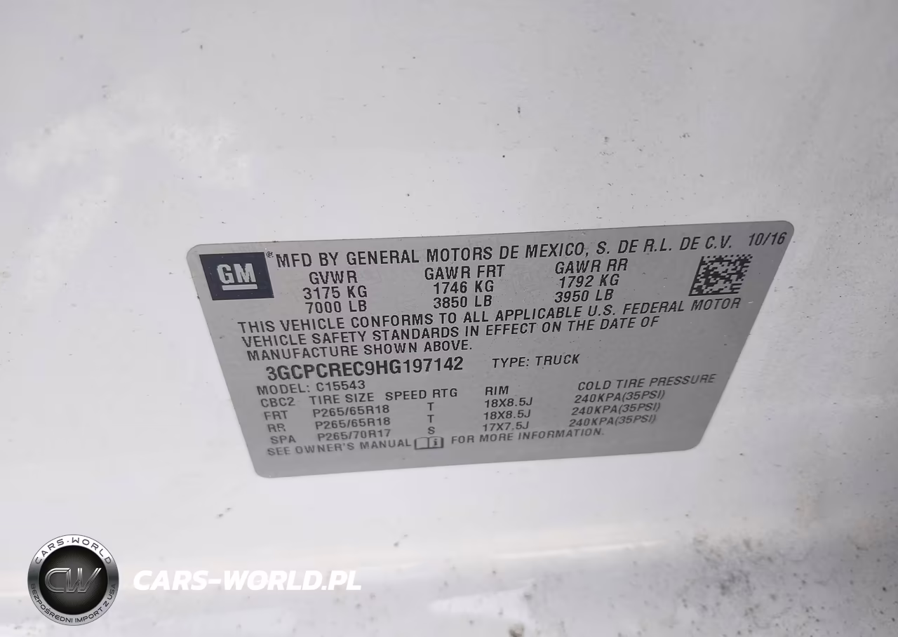 2017 Chevrolet Silverado 1500 1Lt VIN:3GCPCREC9HG197142 - 9