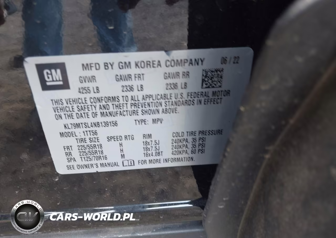 2022 Chevrolet Trailblazer Fwd Rs VIN:KL79MTSL4NB139156 - 9