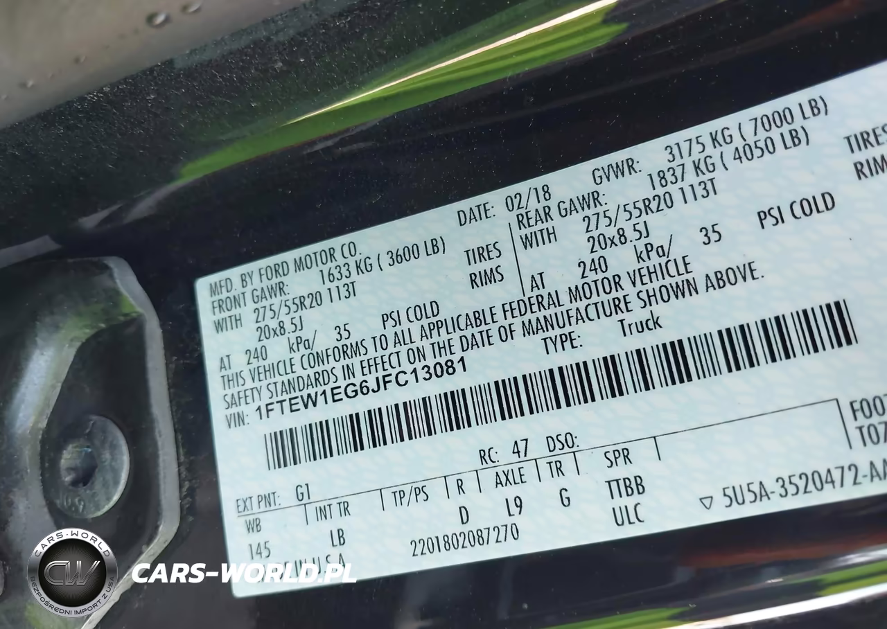 2018 Ford F-150 Lariat VIN:1FTEW1EG6JFC13081 - 9