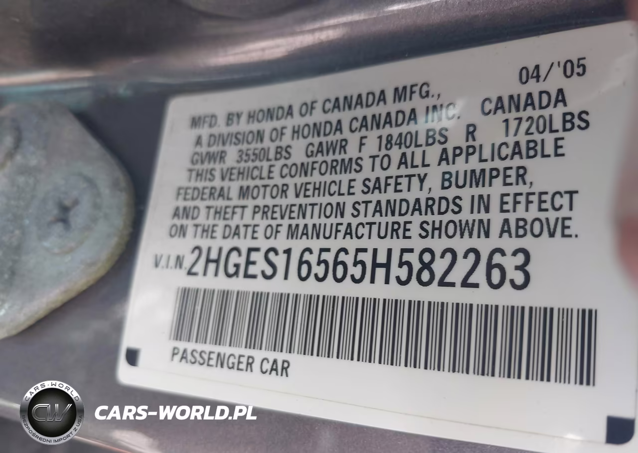 2005 Honda Civic Lx VIN:2HGES16565H582263 - 9