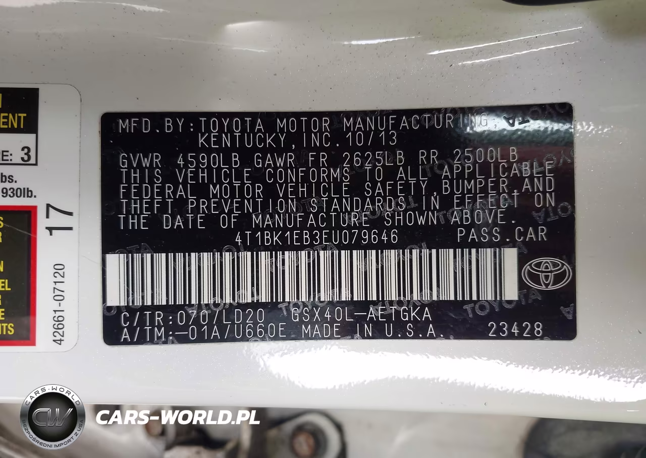 2014 Toyota Avalon Xle VIN:4T1BK1EB3EU079646 - 9