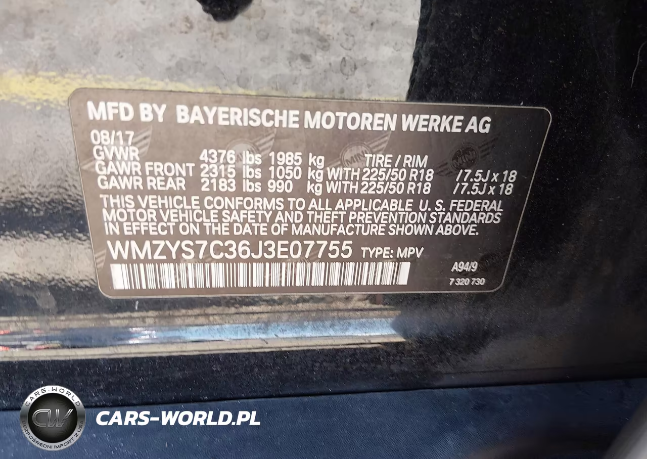 2018 Mini Countryman Cooper VIN:WMZYS7C36J3E07755 - 9