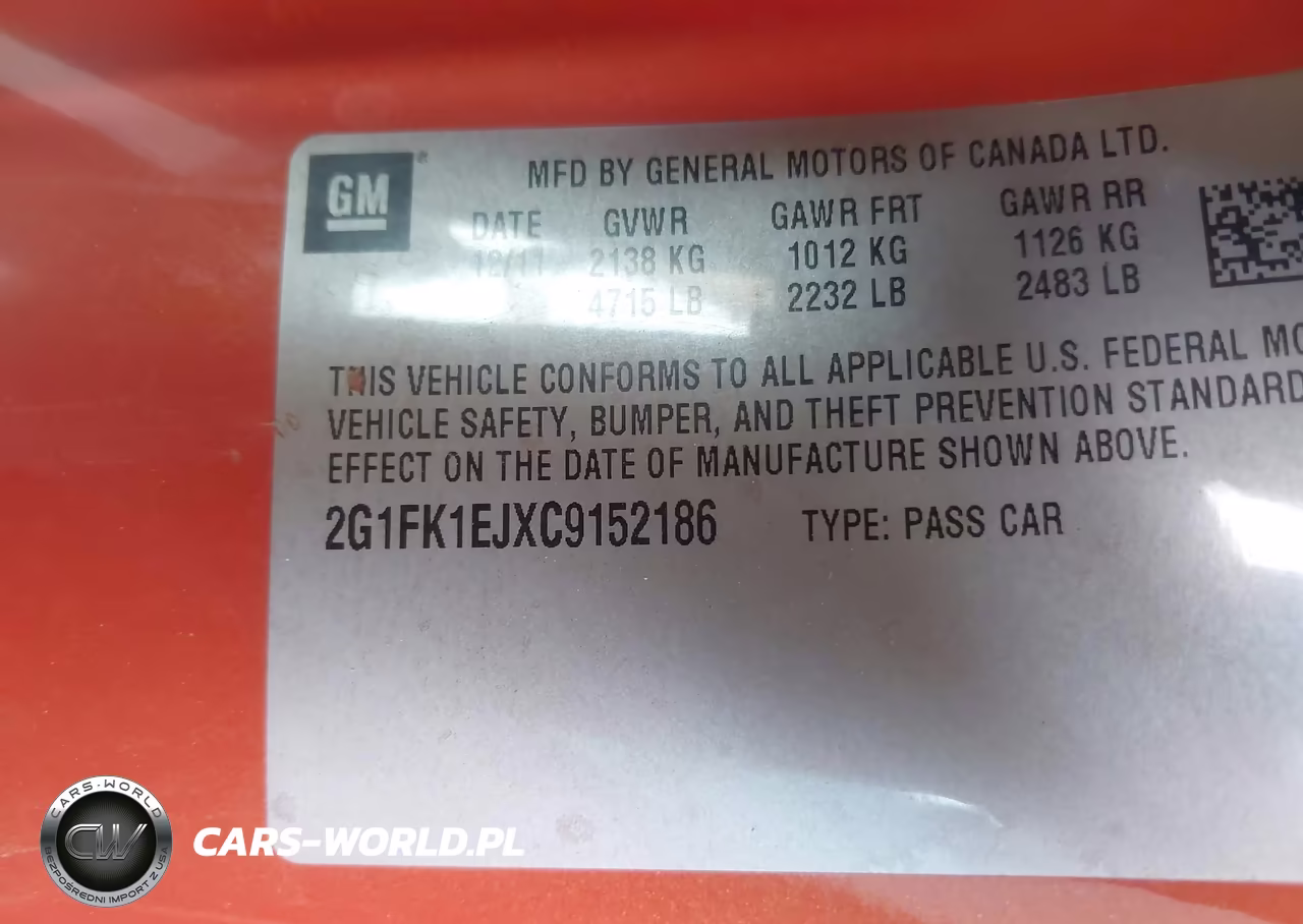 2012 Chevrolet Camaro 2Ss VIN:2G1FK1EJXC9152186 - 9