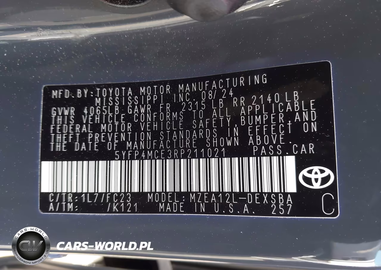 2024 Toyota Corolla Se VIN:5YFP4MCE3RP211021 - 9