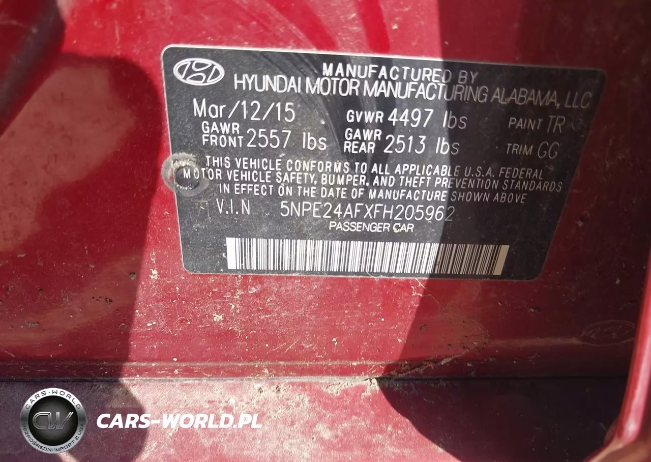 2015 Hyundai Sonata Se VIN:5NPE24AFXFH205962 - 9