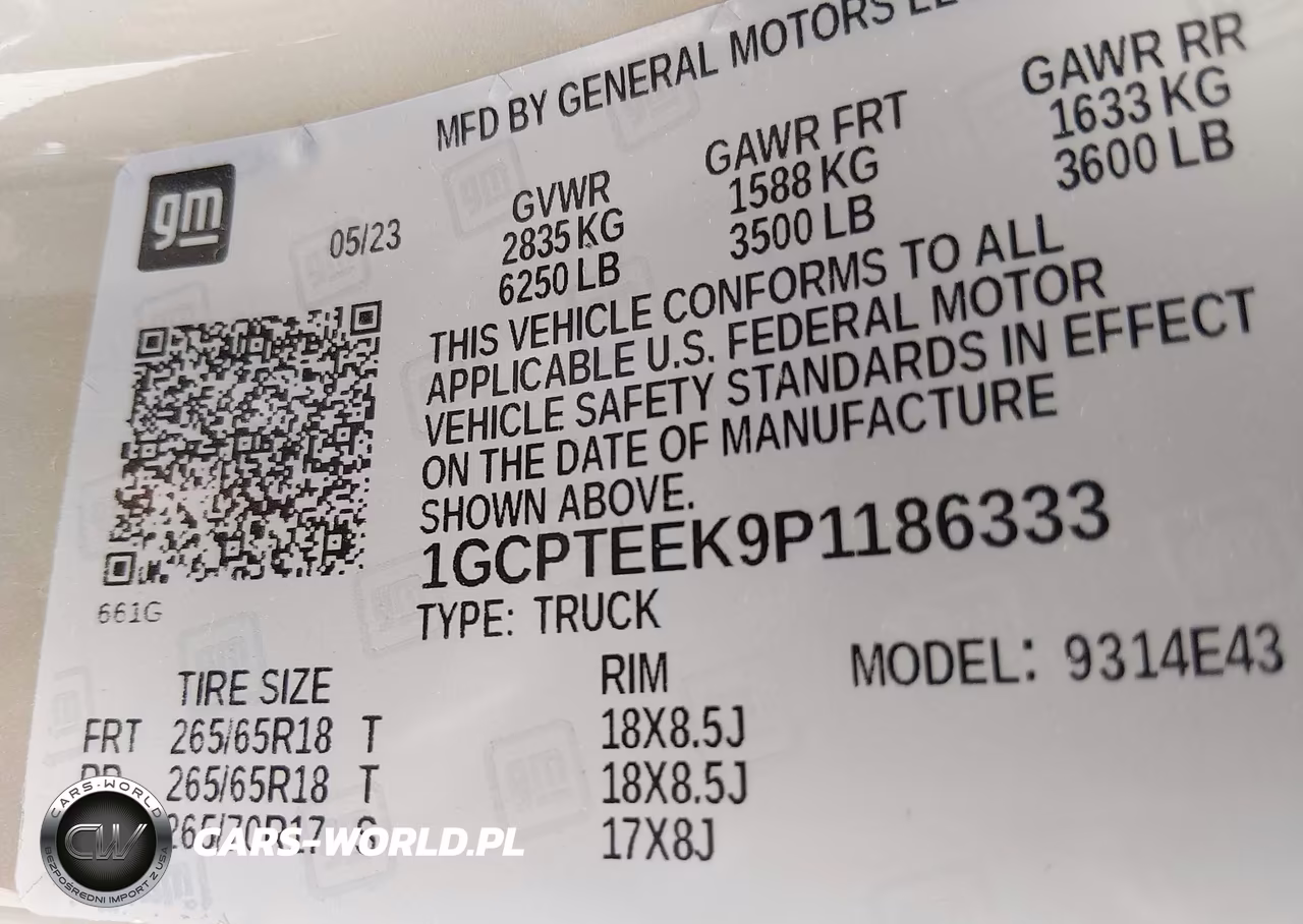 2023 Chevrolet Colorado 4Wd Short Box Trail Boss VIN:1GCPTEEK9P1186333 - 9