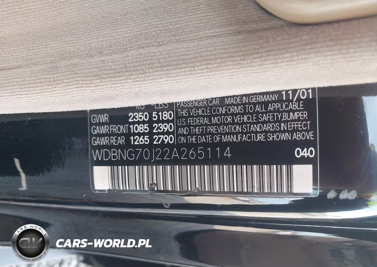 2002 Mercedes-Benz S 430 VIN:WDBNG70J22A265114 - 9