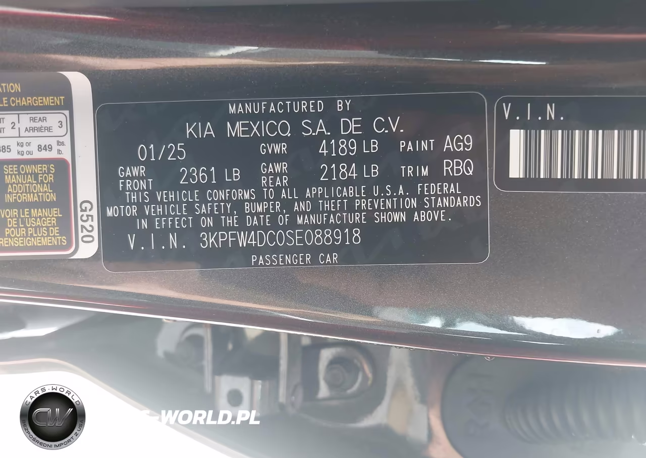2025 Kia K4 Gt-Line Turbo VIN:3KPFW4DC0SE088918 - 9