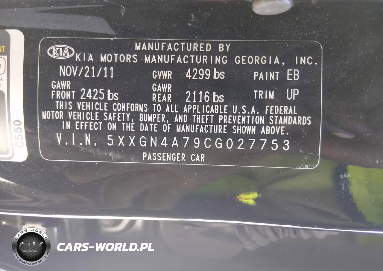 2012 Kia Optima Ex VIN:5XXGN4A79CG027753 - 9