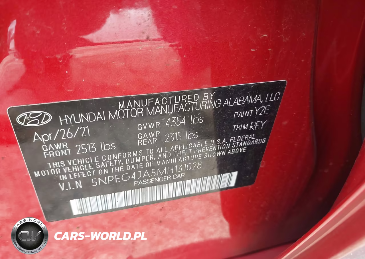 2021 Hyundai Sonata Se VIN:5NPEG4JA5MH131028 - 9
