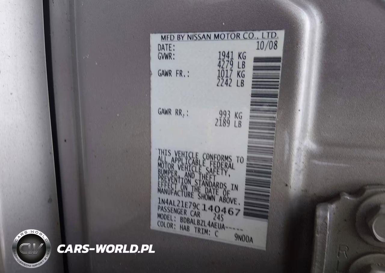 2009 Nissan Altima 2.5 S VIN:1N4AL21E79C140467 - 9