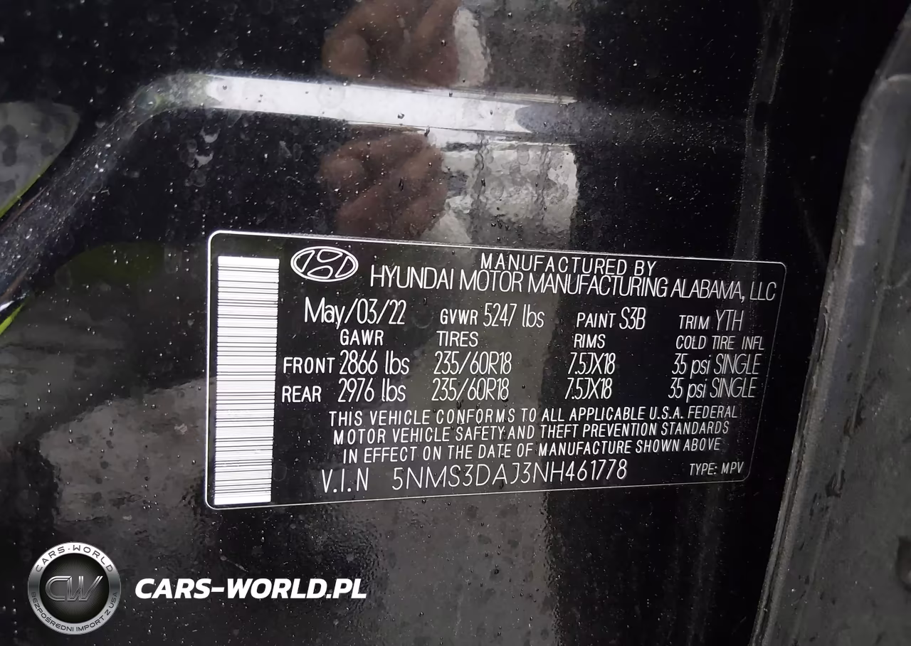 2022 Hyundai Santa Fe Sel VIN:5NMS3DAJ3NH461778 - 9