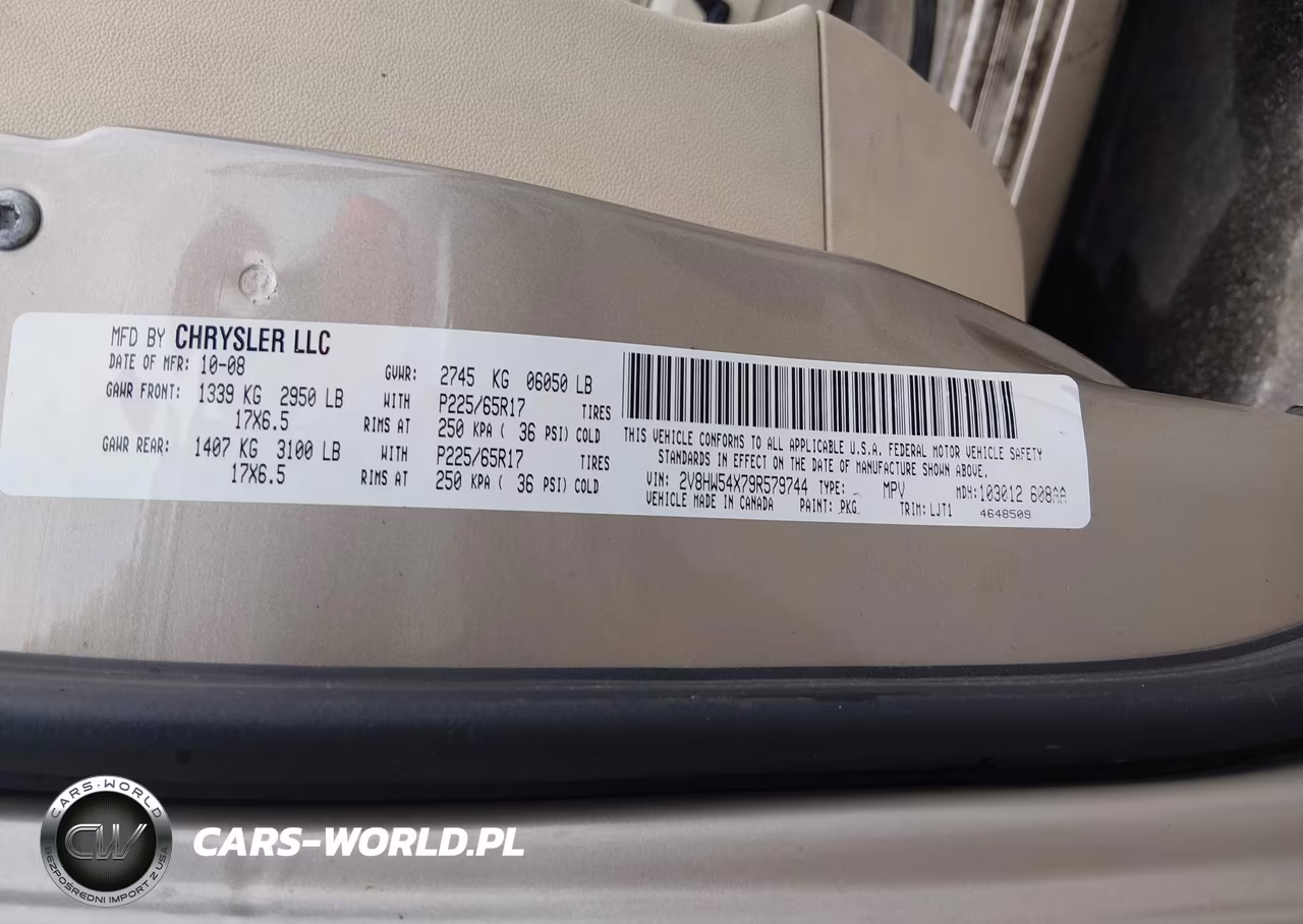2009 Volkswagen Routan Sel VIN:2V8HW54X79R579744 - 9