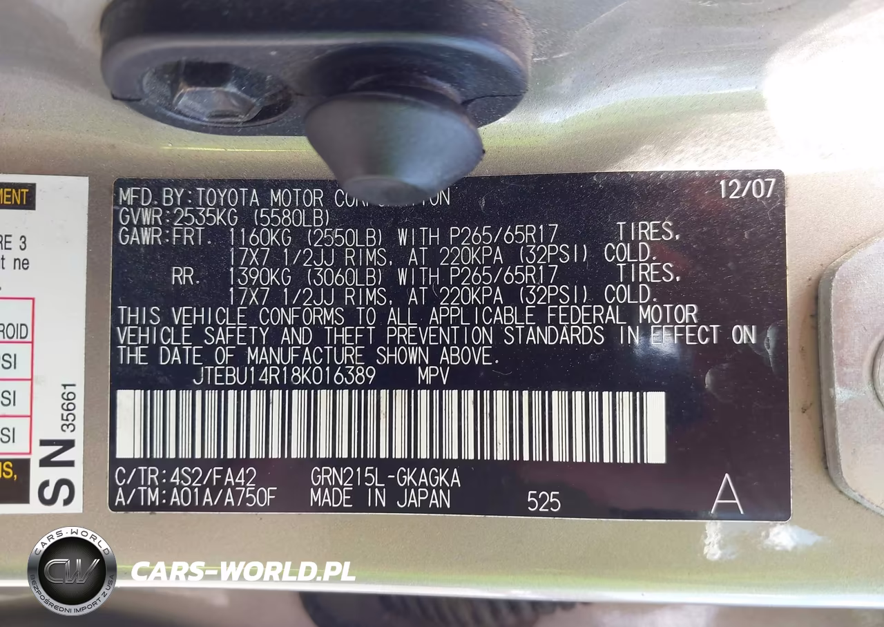2008 Toyota 4Runner Sr5 V6 VIN:JTEBU14R18K016389 - 9