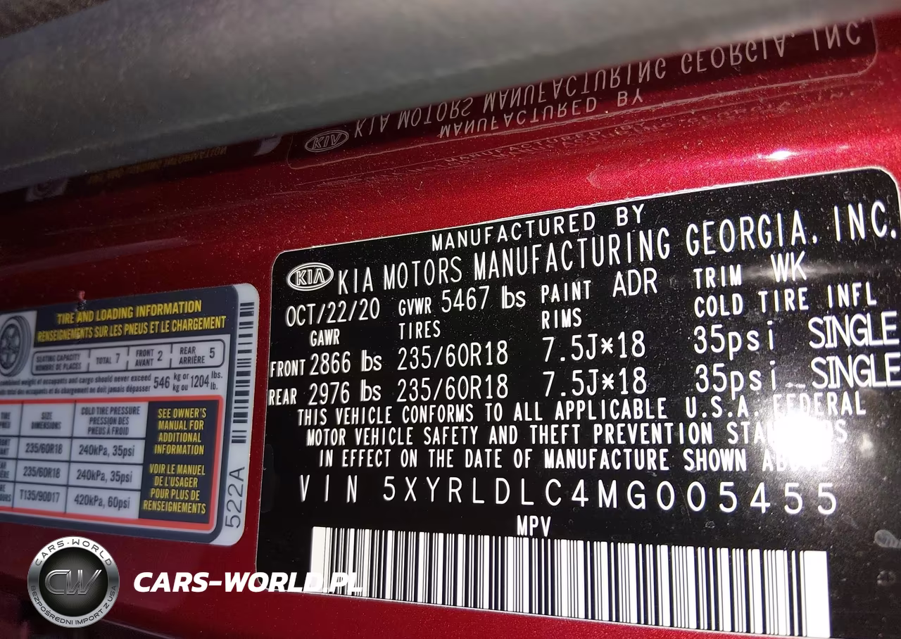 2021 Kia Sorento S VIN:5XYRLDLC4MG005455 - 9
