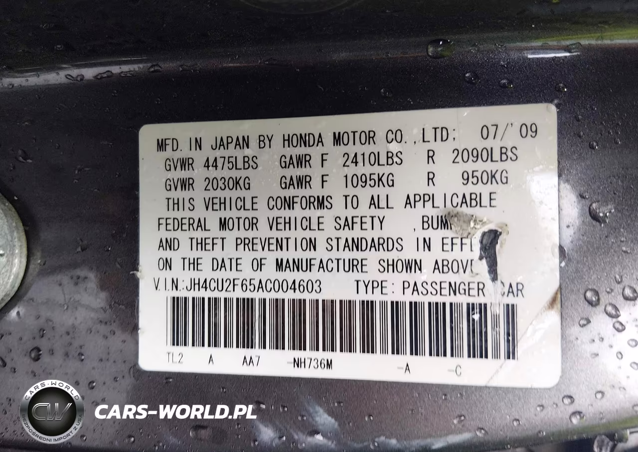 2010 Acura Tsx 2.4 VIN:JH4CU2F65AC004603 - 9