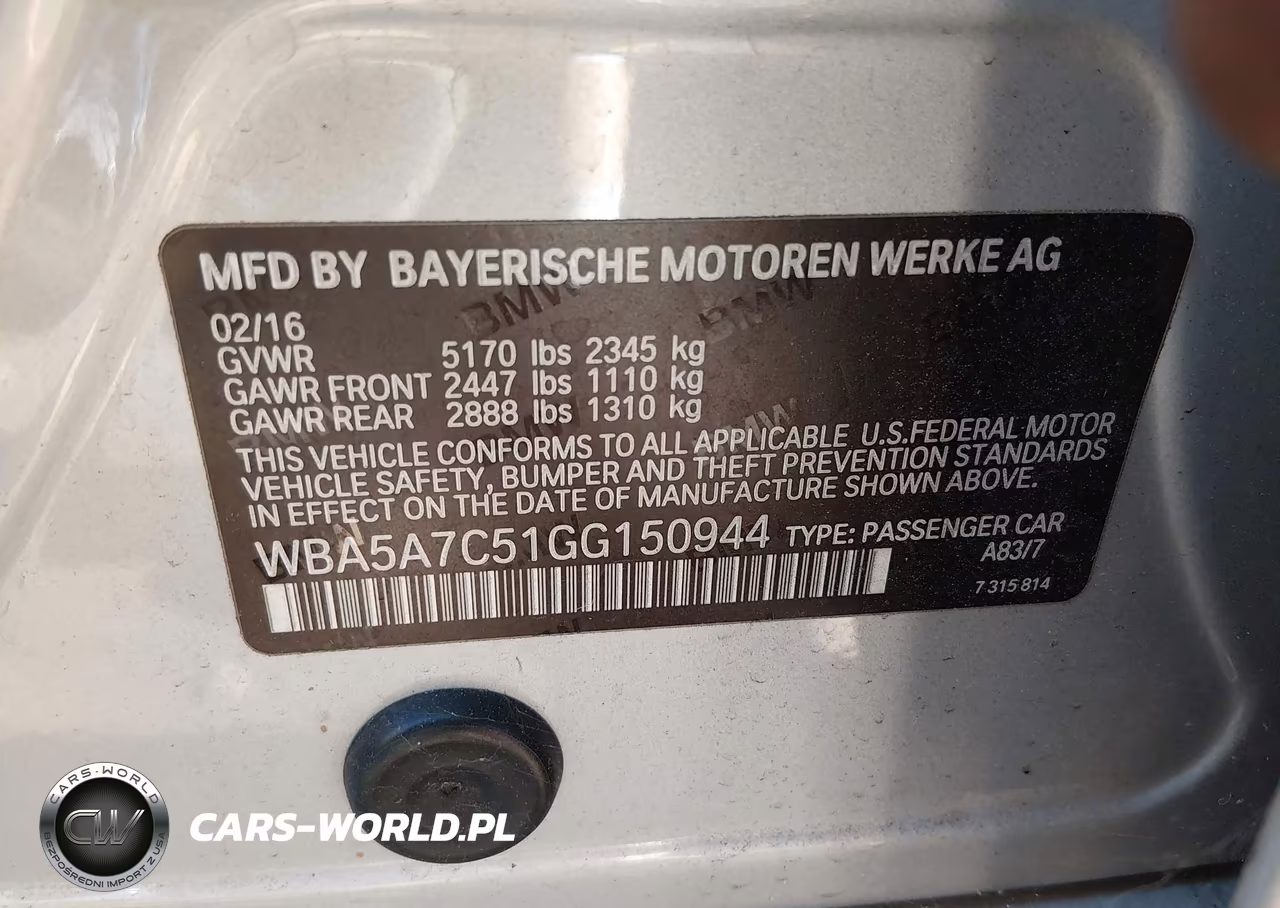 2016 BMW 528I xDrive VIN:WBA5A7C51GG150944 - 9