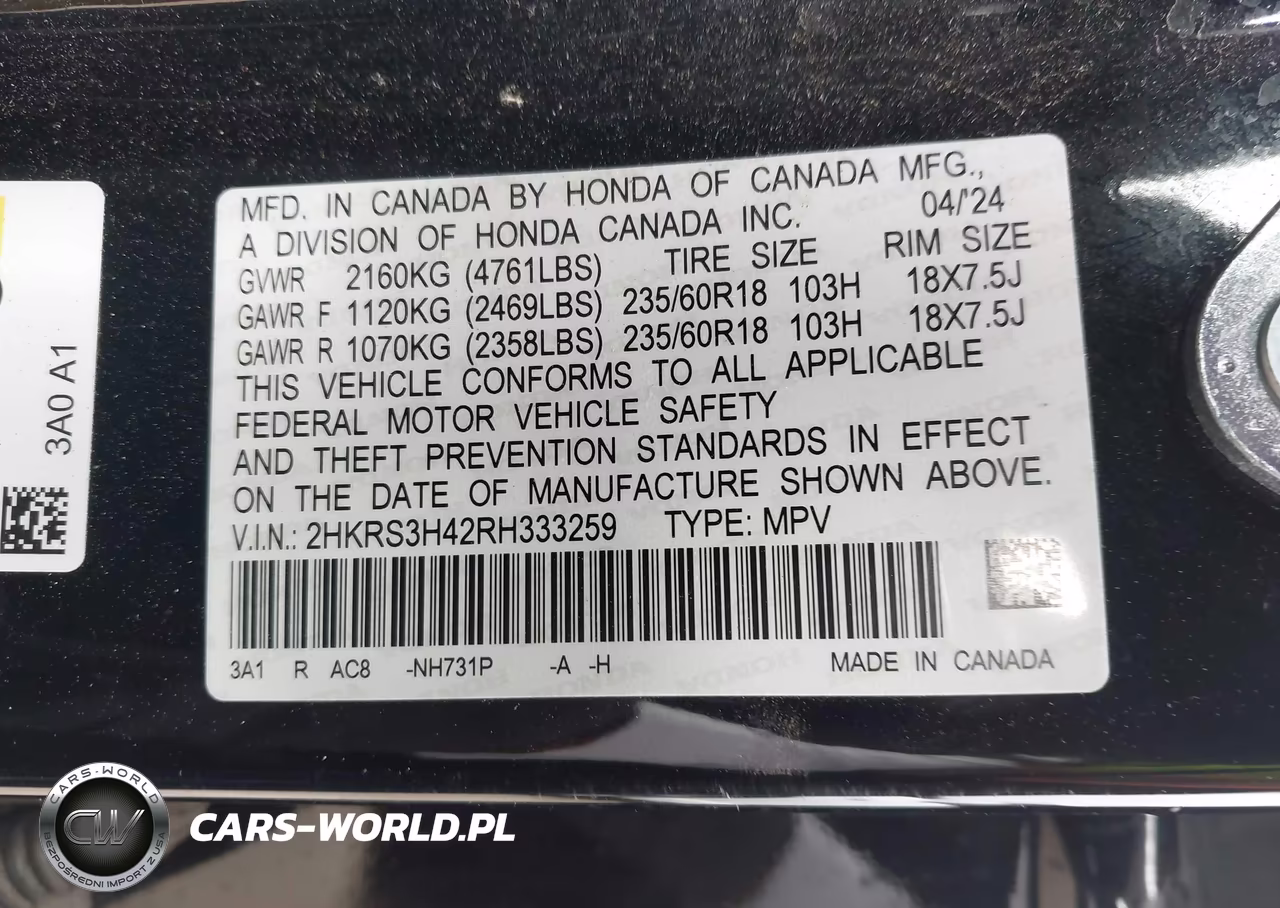 2024 Honda Cr-V Ex 2Wd VIN:2HKRS3H42RH333259 - 9