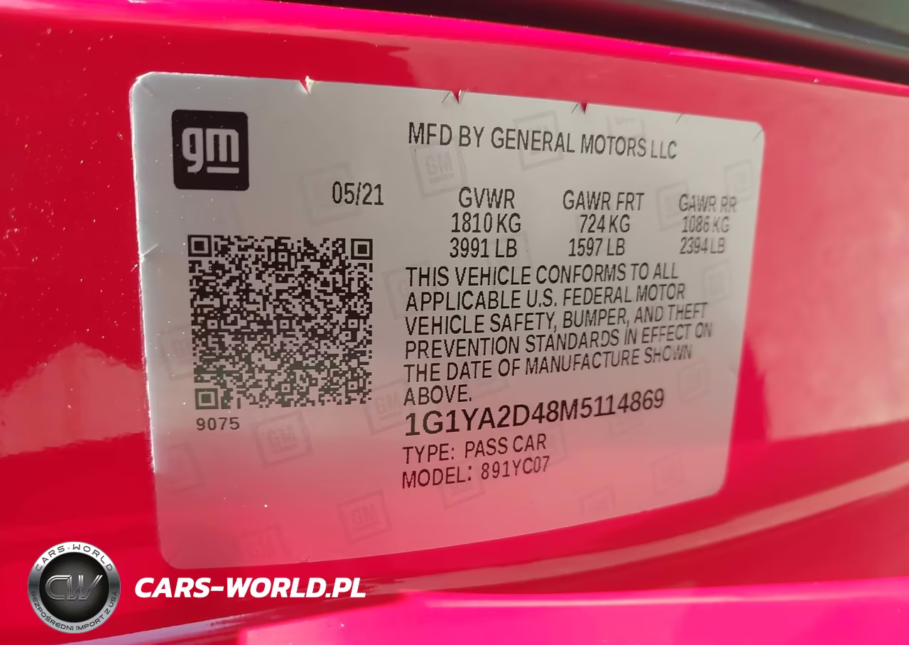 2021 Chevrolet Corvette Stingray Rwd 1Lt VIN:1G1YA2D48M5114869 - 9
