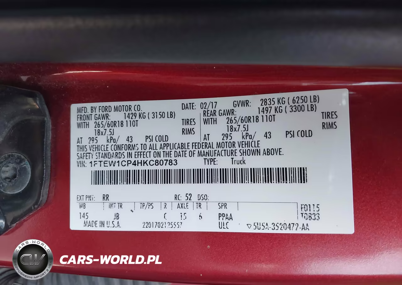 2017 Ford F-150 Xlt VIN:1FTEW1CP4HKC80783 - 9