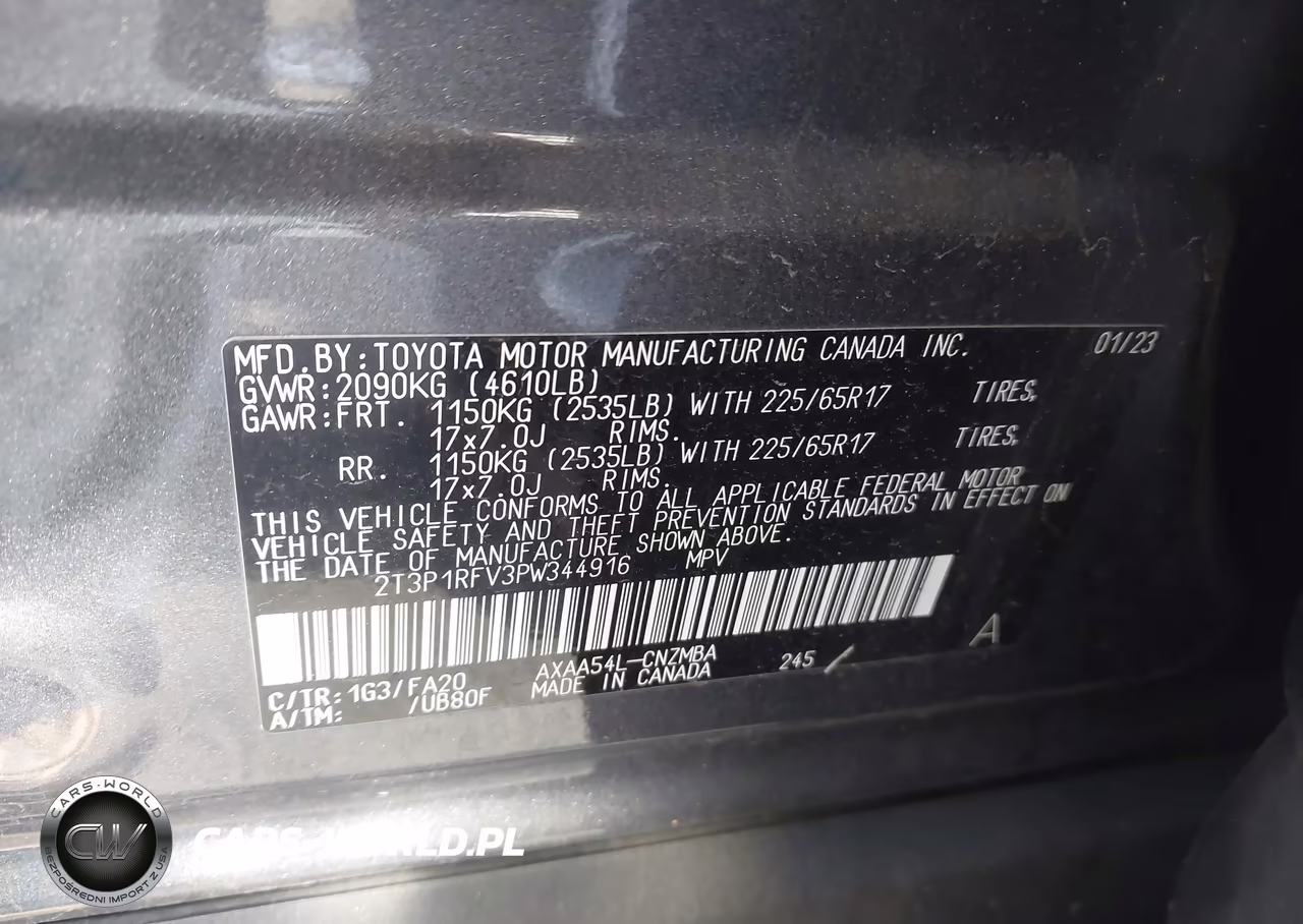 2023 Toyota Rav4 Xle VIN:2T3P1RFV3PW344916 - 9