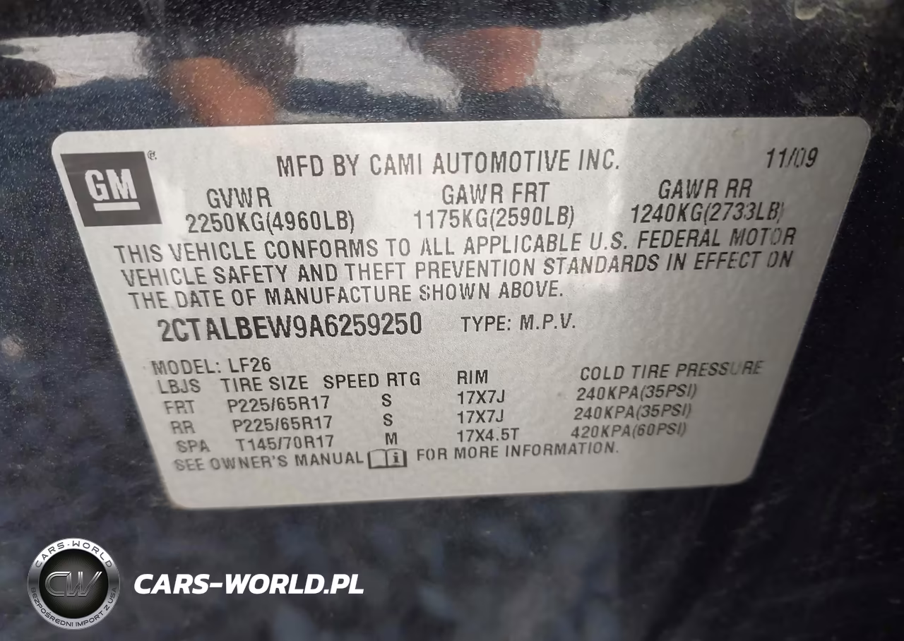 2010 GMC Terrain Sle-1 VIN:2CTALBEW9A6259250 - 9