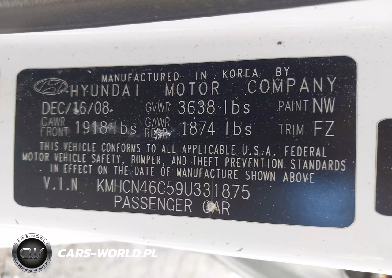 2009 Hyundai Accent Gls VIN:KMHCN46C59U331875 - 9