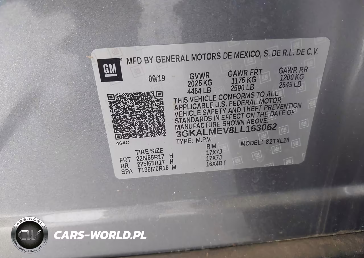 2020 GMC Terrain Fwd Sle VIN:3GKALMEV8LL163062 - 9