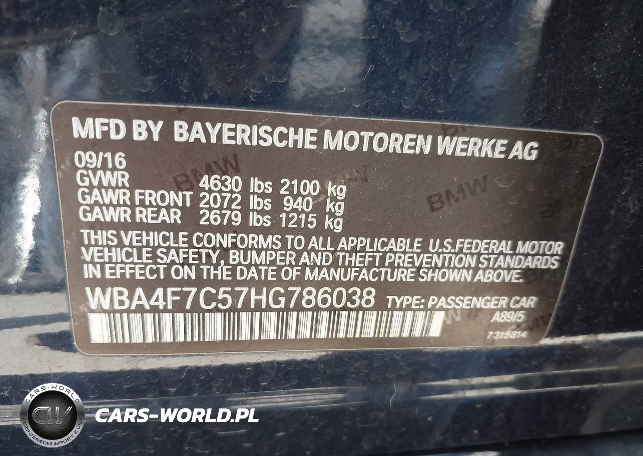 2017 BMW 430I Gran Coupe VIN:WBA4F7C57HG786038 - 9