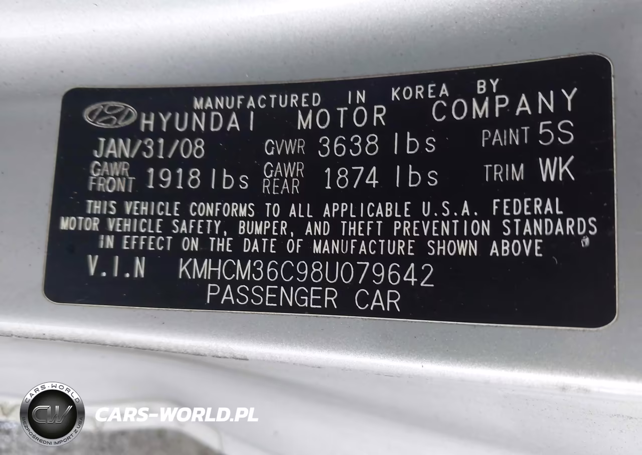 2008 Hyundai Accent Gs VIN:KMHCM36C98U079642 - 9