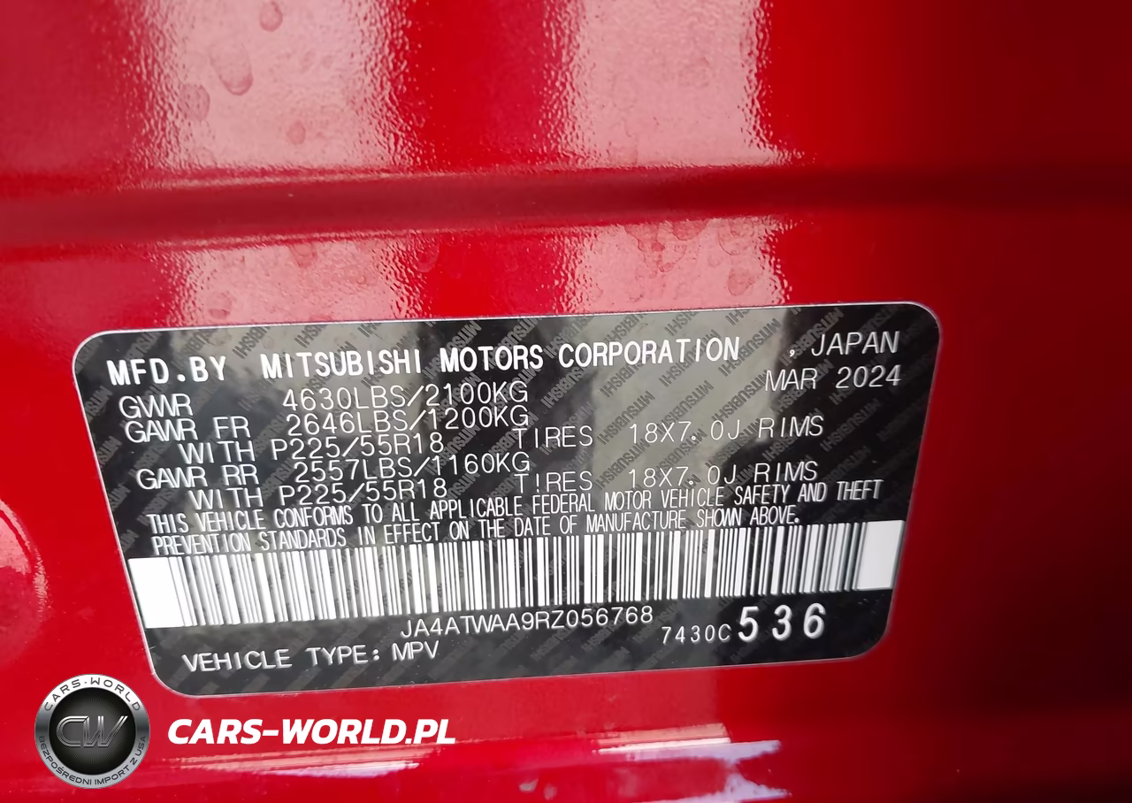 2024 Mitsubishi Eclipse Cross Se S-Awc-Sel S-Awc VIN:JA4ATWAA9RZ056768 - 9