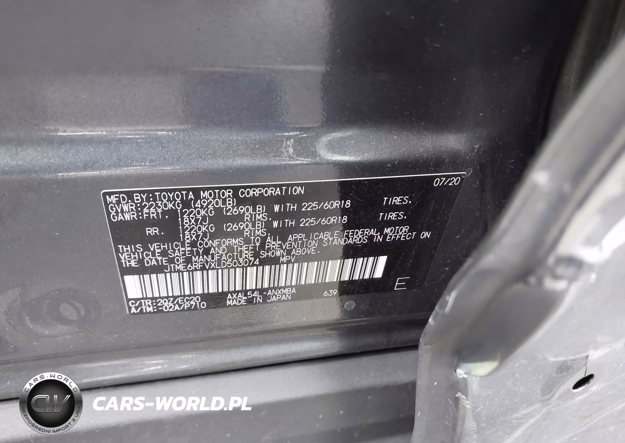 2020 Toyota Rav4 Hybrid Xse VIN:JTME6RFVXLD503074 - 9