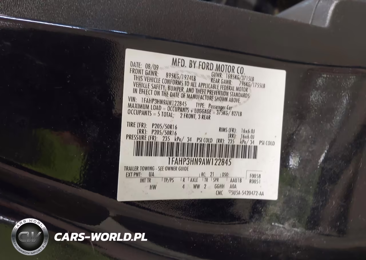 2010 Ford Focus Sel VIN:1FAHP3HN9AW122845 - 9