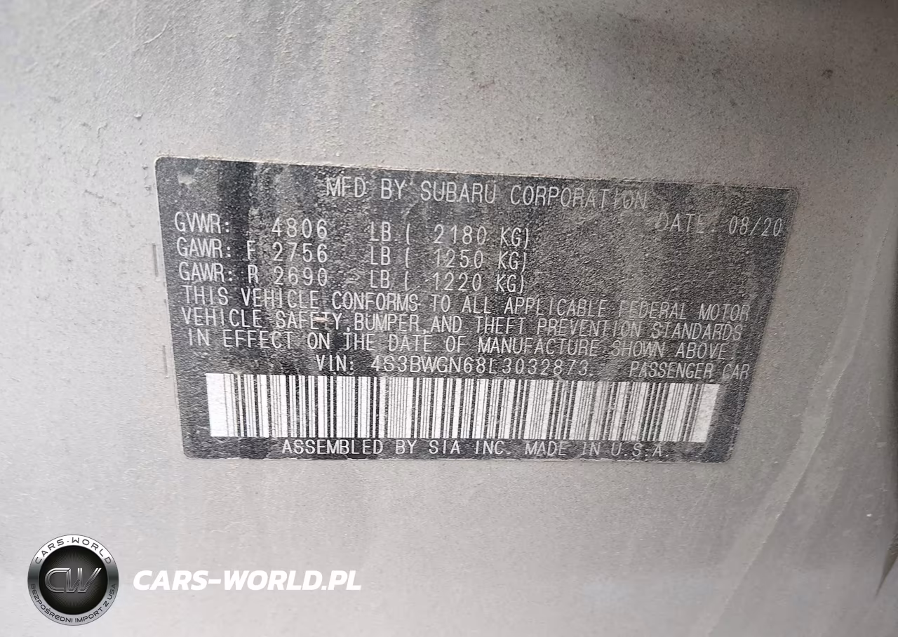 2020 Subaru Legacy Limited Xt VIN:4S3BWGN68L3032873 - 9
