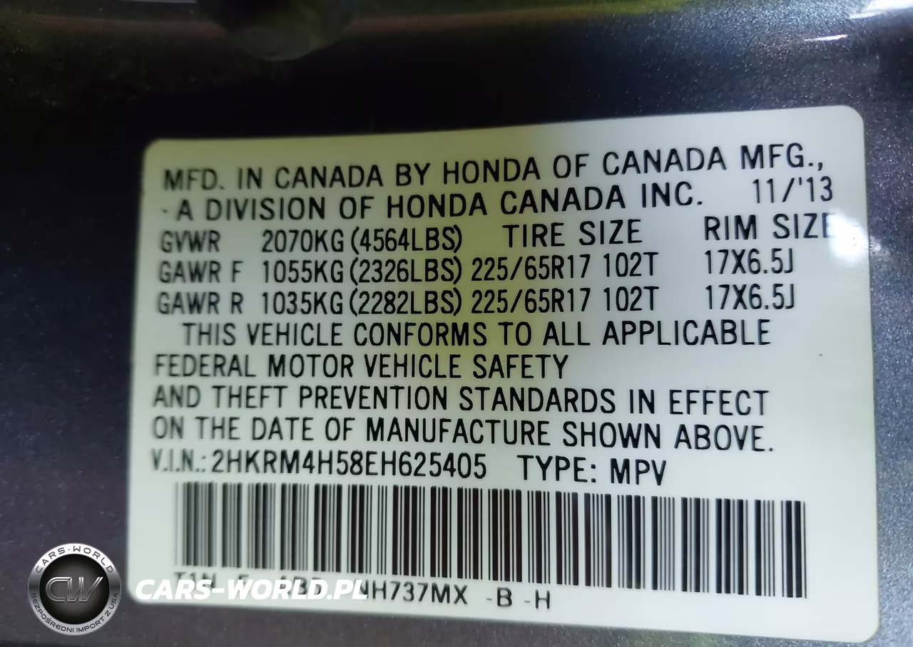 2014 Honda Cr-V Ex VIN:2HKRM4H58EH625405 - 9