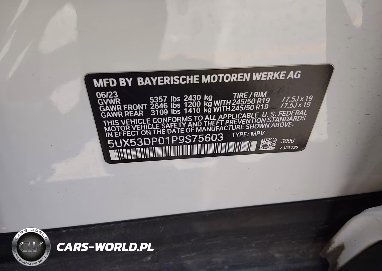 2023 BMW X3 xDrive30I VIN:5UX53DP01P9S75603 - 9